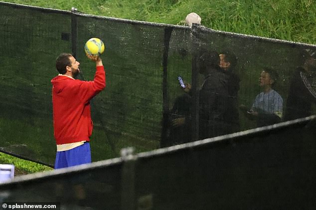 Previously, he was seen playing basketball in the same outfit