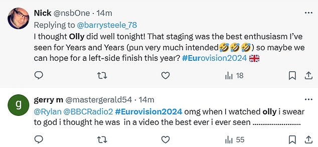 1715124168 303 Eurovision fans share concern for Olly Alexanders shaky vocals as