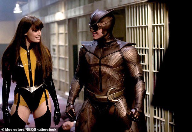 The movie star was born in Stockholm but grew up in Canada and then moved to Los Angeles, where many fans forgot her Swedish background (pictured in Watchmen 2009)