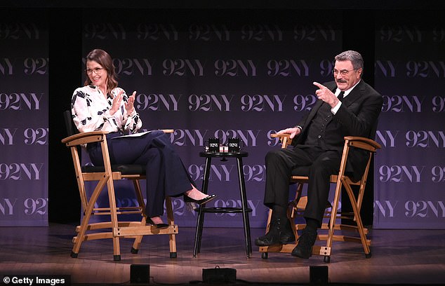 During the event, the duo were pictured answering questions from the audience