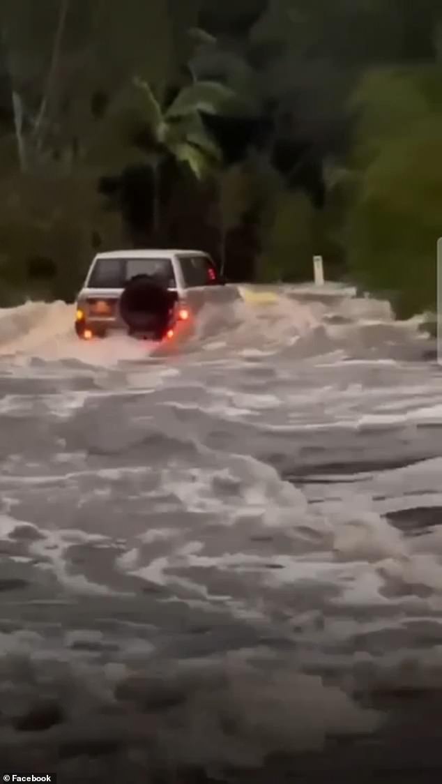 Sydney could also break a rainfall record;  twice, in 1943 and 2022, 16 consecutive days of more than 1mm of rainfall were recorded at the Observatory Hill weather station (photo: Queensland flooding over the weekend)