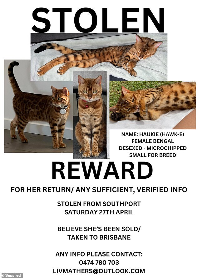 On Wednesday, Olivia said she is offering a reward for 