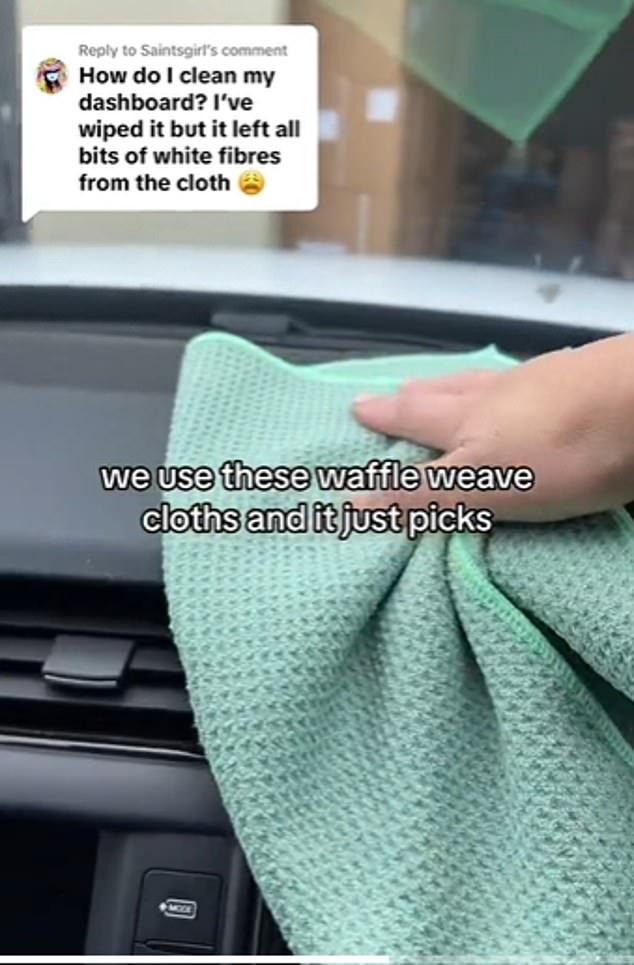 Instead, she opts for waffle-weave cloths (pictured) for For All Australia, which are designed with square stitching and grooves to 