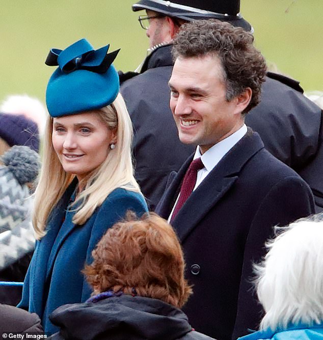 Lucy Lanigan-O'Keeffe and Thomas van Straubenzee attend Sunday service at the Church of St. Mary Magdalene on the Sandringham estate in 2020.  Thomas is Princess Charlotte's godfather