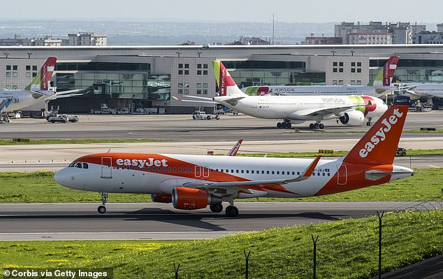 The easyJet plane was fully checked in and ready for departure in Lisbon on Sunday when the pilot went on the intercom to convey the apology to passengers, a video clip shows (file photo)