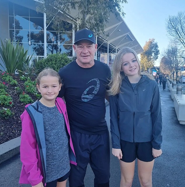 The reality star revealed he made the difficult decision after deciding the long travel times to Philip Island for filming would keep him away from his two daughters.  Pictured with children Ebony and Jasmine