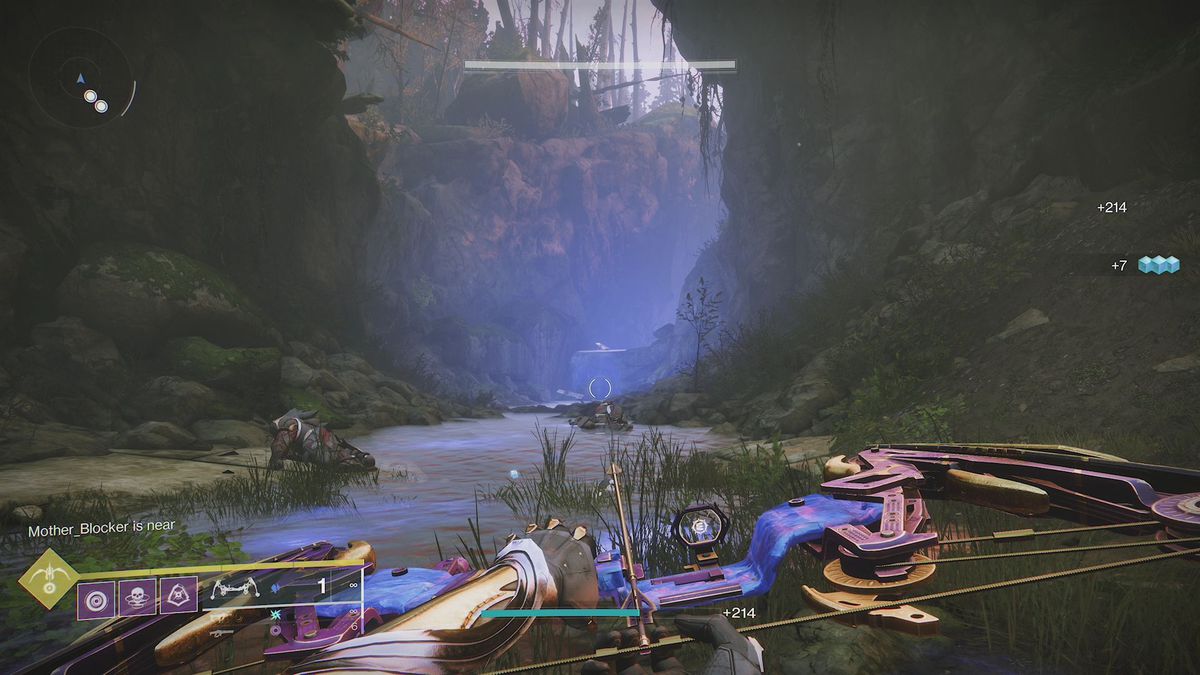 A stream flowing from some caves in Destiny 2