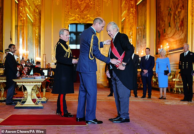 Sir Bill Beaumont with Prince William at Windsor Castle earlier today