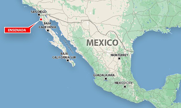 The bodies were found near the town of Ensenada in Baja California, on the west coast of Mexico