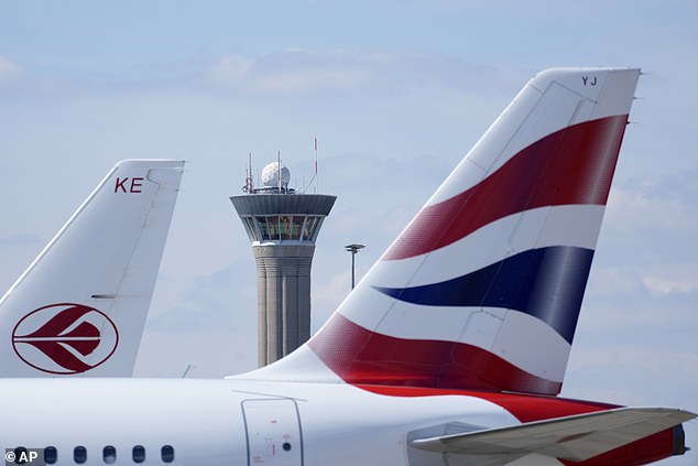 Planned strikes caused hundreds of flights to be canceled at the last minute in April (file image shows BA plane at Charles de Gaulle)