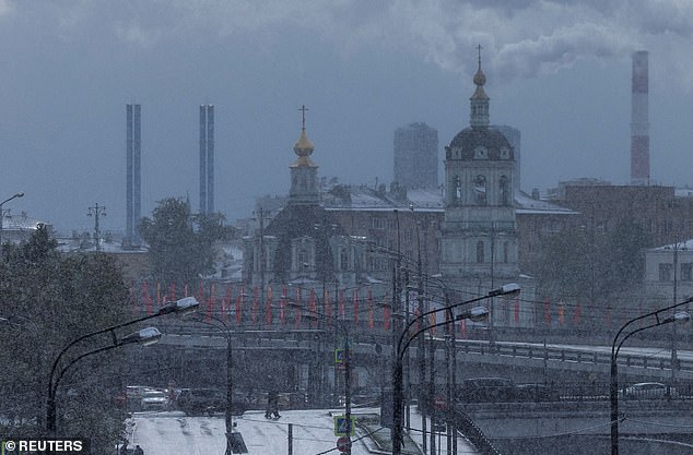 Conservative men have cited the country's Christian values, beautiful women and breathtaking landscapes as reasons for their move.  In the photo: snowfall in Moscow, May 8