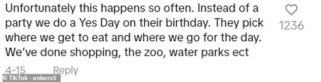 More than 8,000 people expressed their condolences in the comments, with some sharing their own experiences with no-shows at children's parties