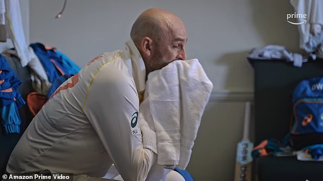 Nathan Lyon was seen crying after a calf injury ended his England tour