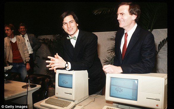Steve Jobs unveils the new Macintosh from Apple Computer Corporation on February 6, 1984 in California.