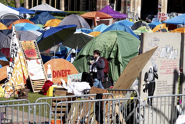 Within days of the Columbia University encampment surfacing, other pro-Gaza tent cities appeared at colleges in other parts of the country, such as at UCLA, shown above