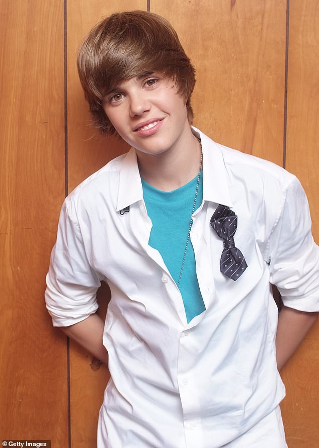 With his famously luscious locks in his youth, will Justin and Hailey's baby reclaim his dad's iconic looks?  (pictured in 2009)