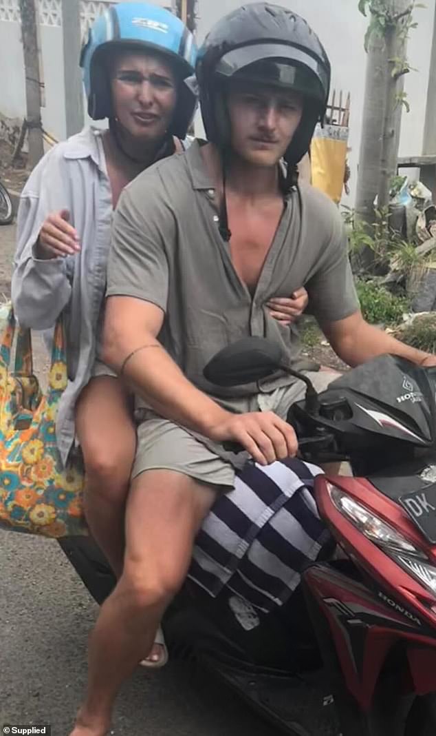 The couple were photographed – shortly after checking the dog was uninjured – by an angry local who falsely accused them of trying to flee the scene.