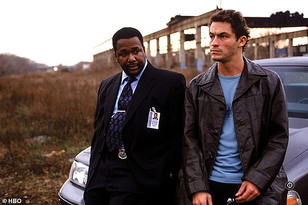 The Wire ran from 2002 to 2008 and also starred Wendell Pierce and Dominic West (right)