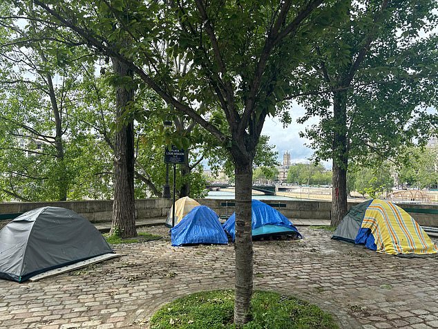 Many of those evicted from the illegal compound near City Hall were forced into coaches and told they would be taken to Besançon, more than 250 miles from Paris.