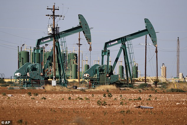 Executives gathered at Mar-a-Lago complained about regulations hurting their industry.  Pump jacks are seen here in an oil field in Midland, Texas