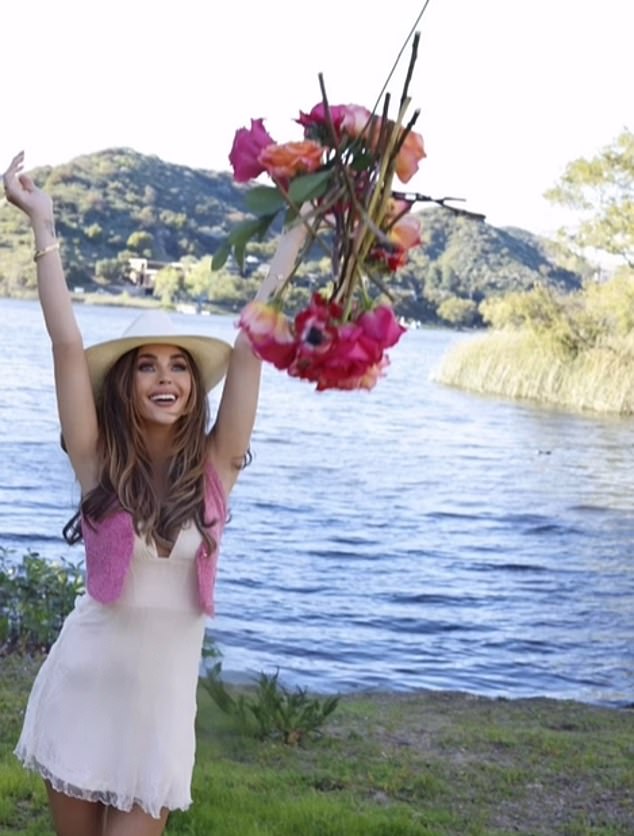 Courtney, 38, shared the long-awaited good news with fans in an Instagram post with a photo of the smiling star throwing a bouquet of flowers into the air