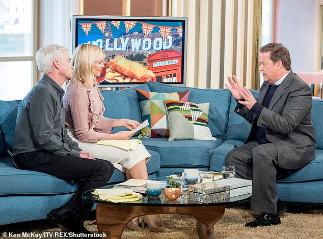 He made regular appearances on This Morning in the UK in 2018, chatting to former presenters Holly Willoughby and Phillip Schofield (all pictured in 2018)