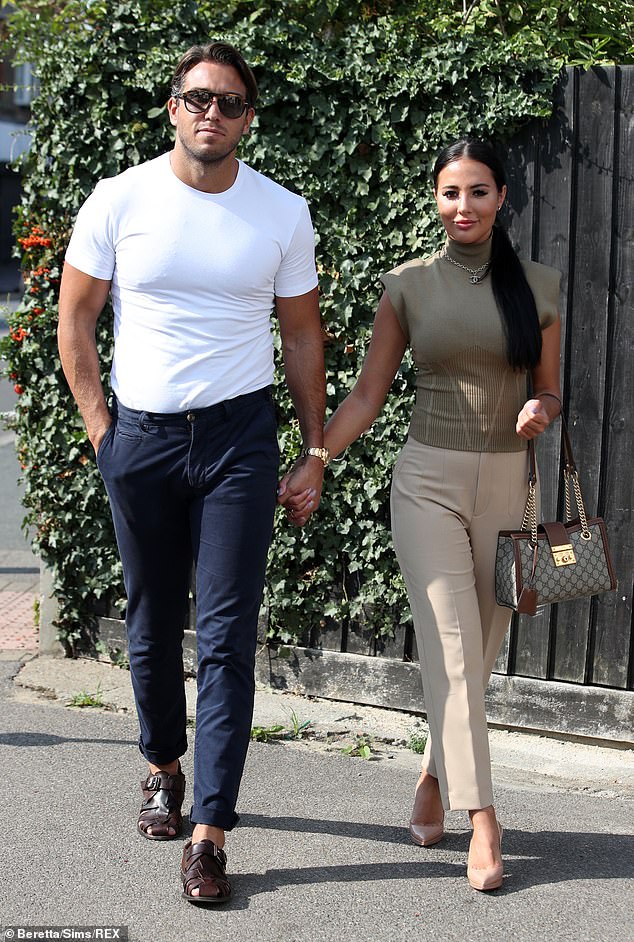 The brunette duo clashed in the series after a bitter row over their mutual ex-boyfriend James Lock (Yasmin and James pictured in 2020)