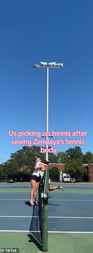Two friends uploaded a video of their tennis training to TikTok with the caption, 