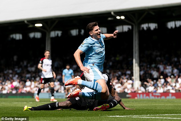 They were no less dominant after the substitutions, with Julian Alvarez winning a penalty after being brought down by Issa Diop