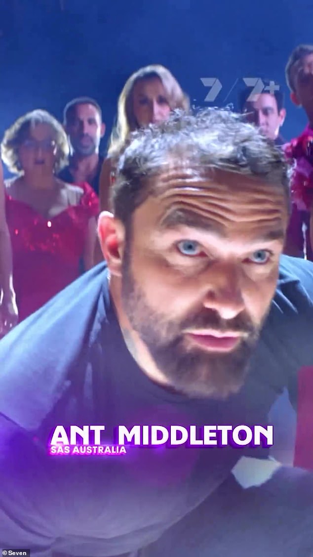 SAS Australia's Ant Middleton slid into the frame via a rope