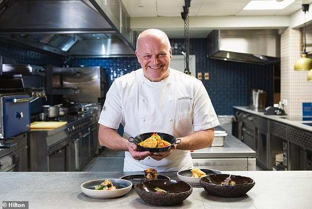 Pictured: Paul Bates, chef at Hilton London Metropole, who wants other chefs to think about what they throw in the bin