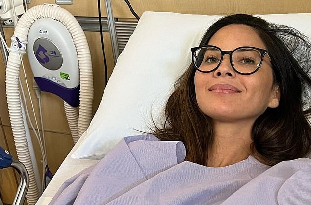 The 43-year-old revealed she had now undergone her fifth major surgery since being diagnosed with Luminal B cancer in both breasts in April last year