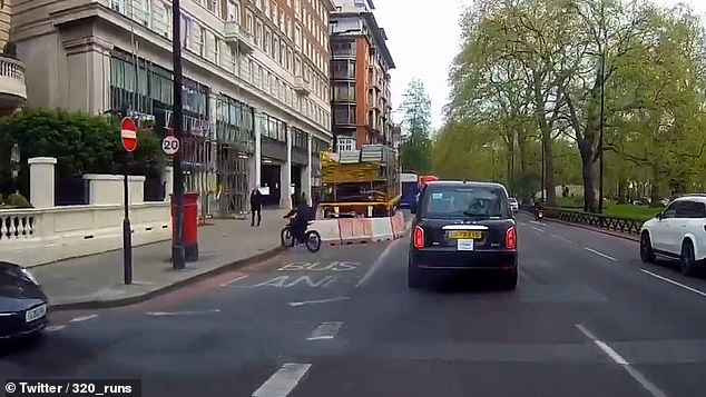 It comes after another cycling offender confiscated a man's phone in nearby Park Lane