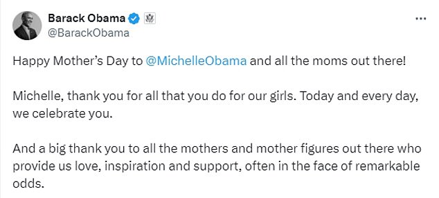 1715557765 639 Obama gushes about wife Michelle on Mothers Day and Biden