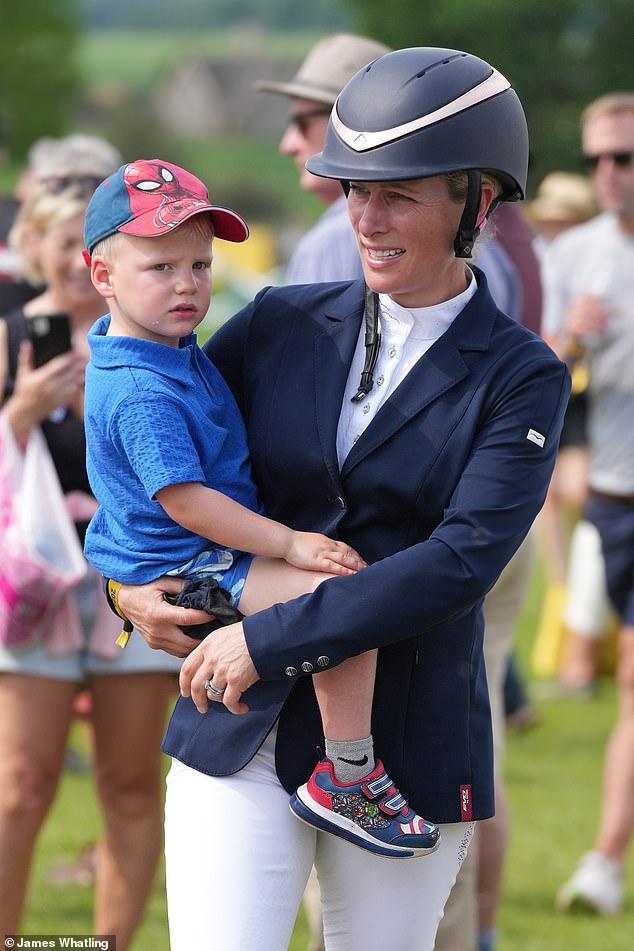 Princess Anne's daughter Zara Tindall (pictured) took part in the Badminton Horse Trials