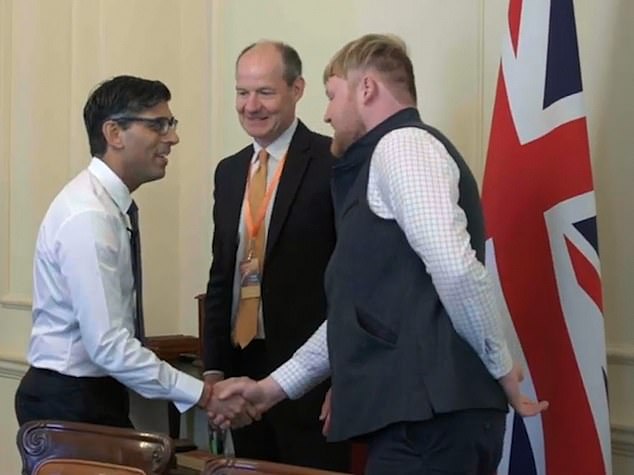 Kaleb Cooper (pictured) and Charlie Ireland, the duo who actually run Clarkson's Farm, were called in to meet the Prime Minister in the second half of the latest third series (pictured)