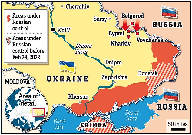 On Friday, Putin launched a brazen surprise attack on Ukraine's second city, Kharkiv, which is predominantly Russian-speaking and just 30 kilometers from the border.