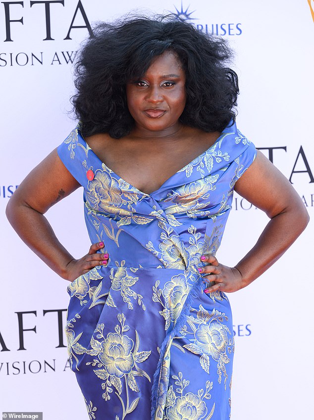 British actress, writer and director Susan Wokoma, who is best known for her role as Edith in the Enola Holmes films, also wore a red pin