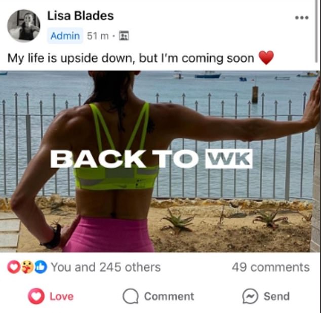 It comes after Jay's wife Lisa returned to social media on Sunday, the source added: 'Lisa has had a tough few weeks but she is determined not to return to work and the very long process of rebuilding to start her life