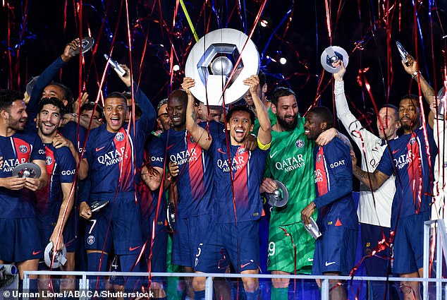 Despite a 3-1 defeat against Toulouse, PSG had already won the Ligue 1 and thus took the title after the match