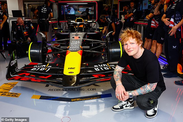 Ed Sheeran also visited the Miami Grand Prix, where he drove a lap around the circuit