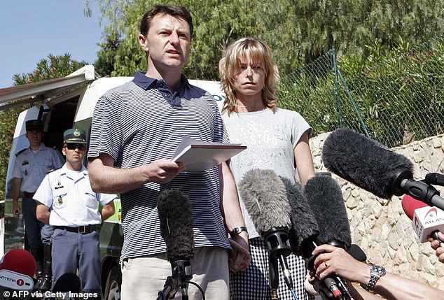 Gerry and Kate McCann (pictured) read a statement to the press after their daughter's disappearance in 2007