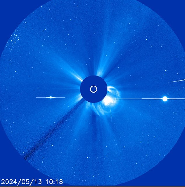 NOAA's space weather observing satellite GOES-18 has already detected a wave of subatomic particles, specifically protons, being ejected by the sun into Earth's upper atmosphere.  Above, a new solar flare with x-class intensity, the highest intensity detected on Monday