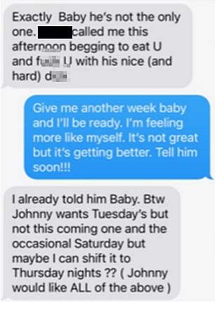 In a text message, supposedly between McMahon and Grant, he appears to instruct her to have sex with John Laurinaitis.