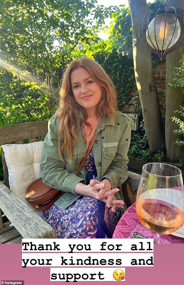 The beloved Australian actress shared a tender message on Instagram on Tuesday, alongside an image of the Home and Away star looking peaceful in a picturesque garden