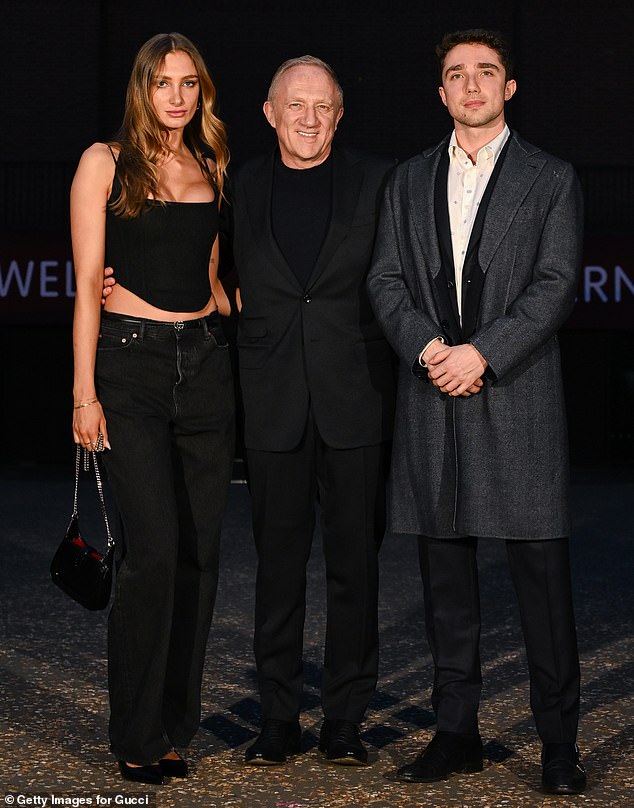 Seen with father and brother Francois Pinault Jr