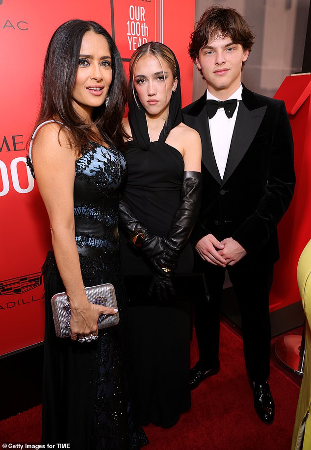 Last year, Hayek brought her daughter Valentina and stepson Augustin — whose mother is Linda Evangelista — to the TIME 100 Gala, which took place at Jazz at Lincoln Center in New York City