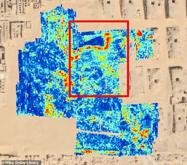 Using the scanners, the team determined that the L-shaped object is about 10 meters long and about 14 meters wide