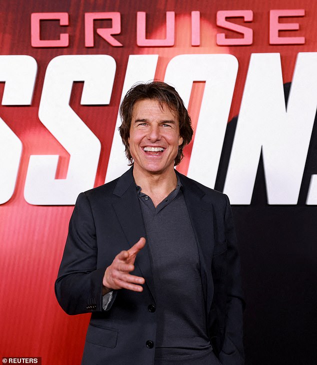 The ageless actor showed off his signature smile at the 2023 premiere of Mission: Impossible - Dead Reckoning Part One