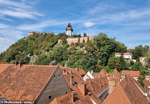 Schlossberg Slide is completely hidden within the tree-covered Schlossberg, which at a height of 473 meters (1,551 feet) dominates Austria's second largest city, Graz.